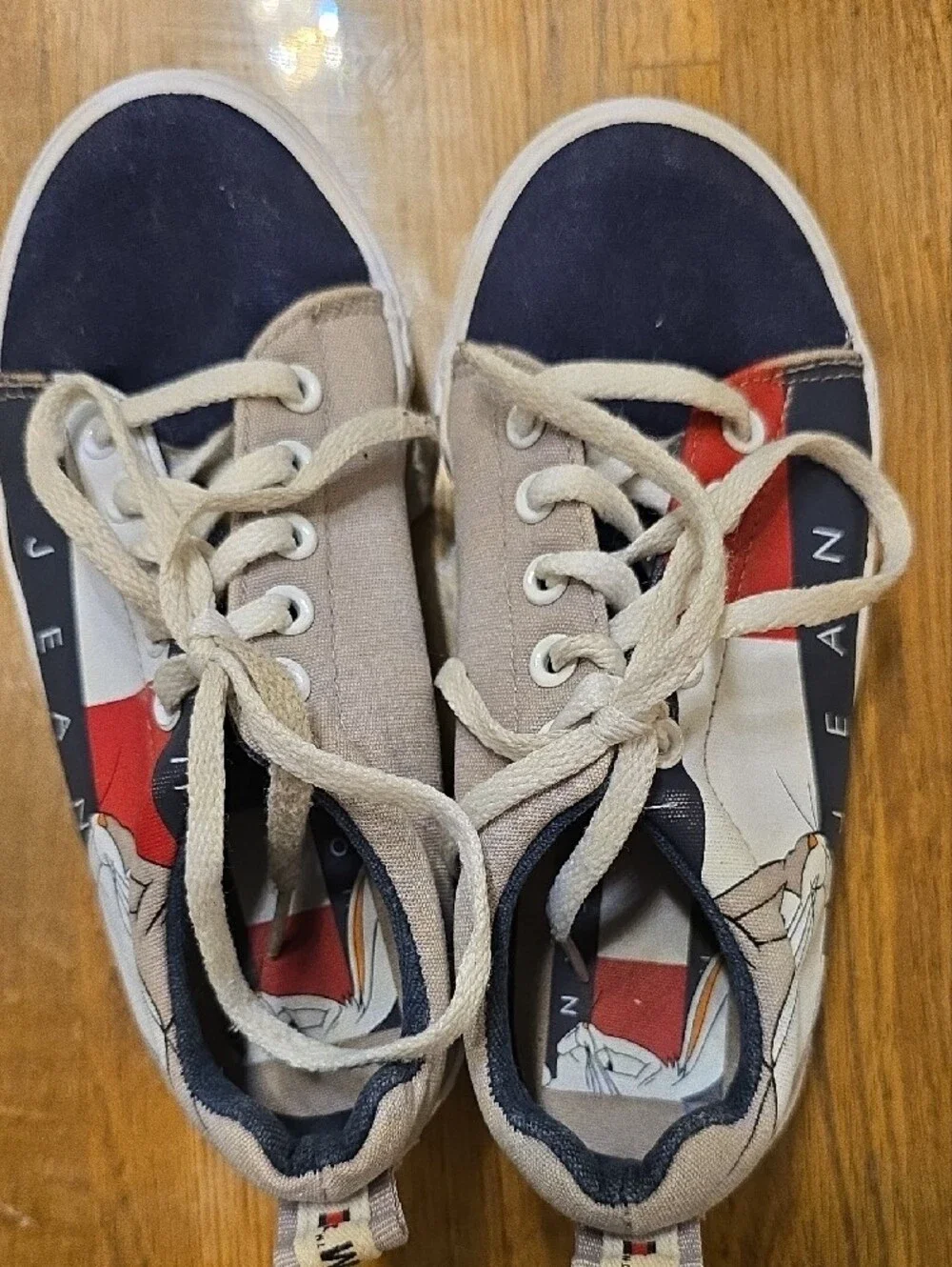 Tommy Hilfiger Kids Navy Red White Low-Top Canvas Sneakers